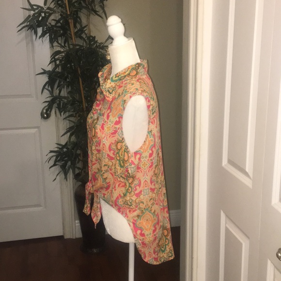 PROTOTYPE CUTE SLEEVELESS HI/LOW TIE TOP (SIZE L) - Picture 2 of 8